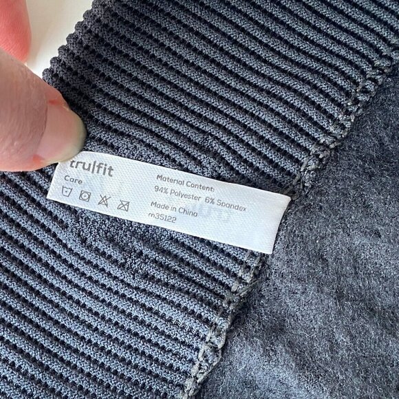 NWT TruFit Seamless Leggings Textured Design Fleece Lined High Waist SIZE L/XL - Picture 8 of 13